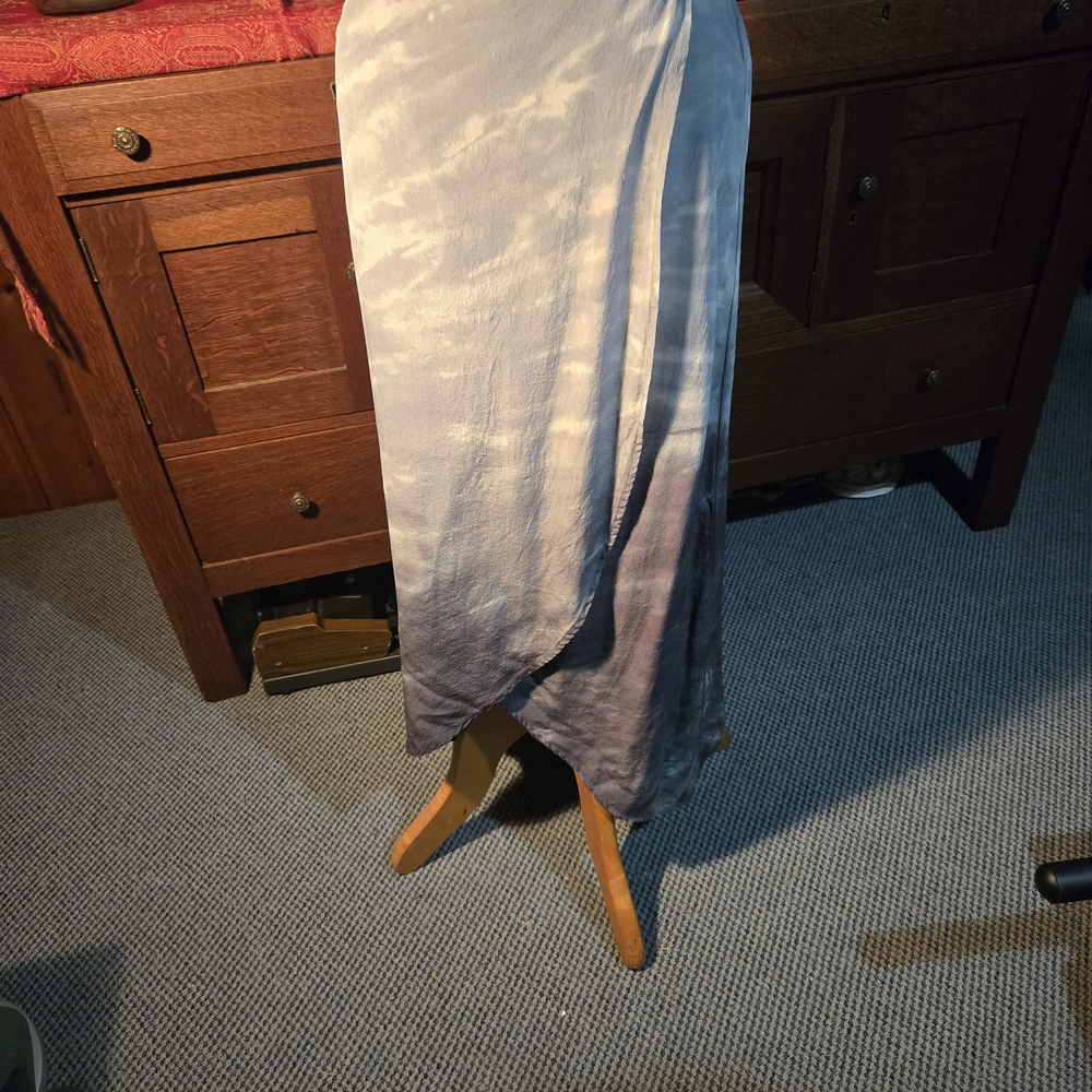 Cynthia Rowley Blue and Gray Maxi Skirt